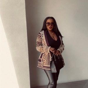 Pearl covered blazer